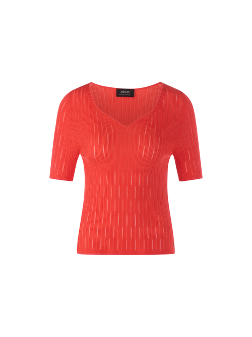 Marc Cain Women's Red Short-Sleeved Viscose Stretch Sweater, 10 (N2)