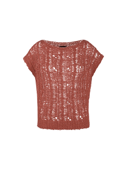 Marc Cain Women's Yellow ‘Rethink Together’ Openwork Jumper, 8 (N1)