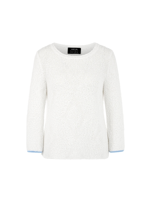 Marc Cain Women's White ‘Knitted In Germany’ Knitted Jumper, 8 (N1)