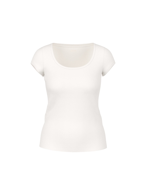 Marc Cain Women's White Basic Shirt Made From Stretch Cotton, 18 (N6)
