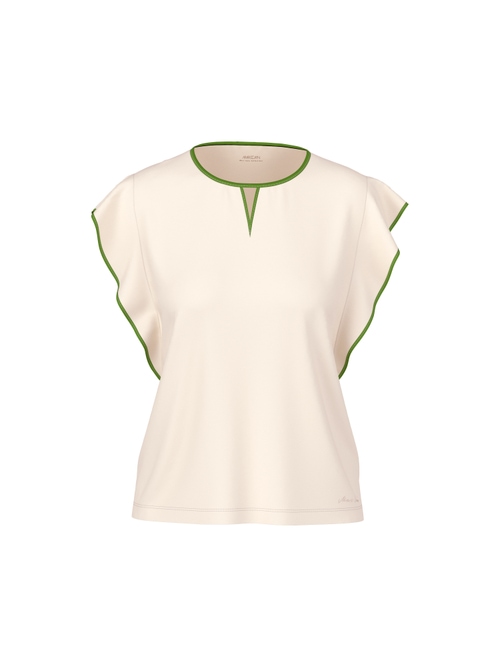 Marc Cain Women's White Feminine Cotton Stretch Shirt, 10 (N2)