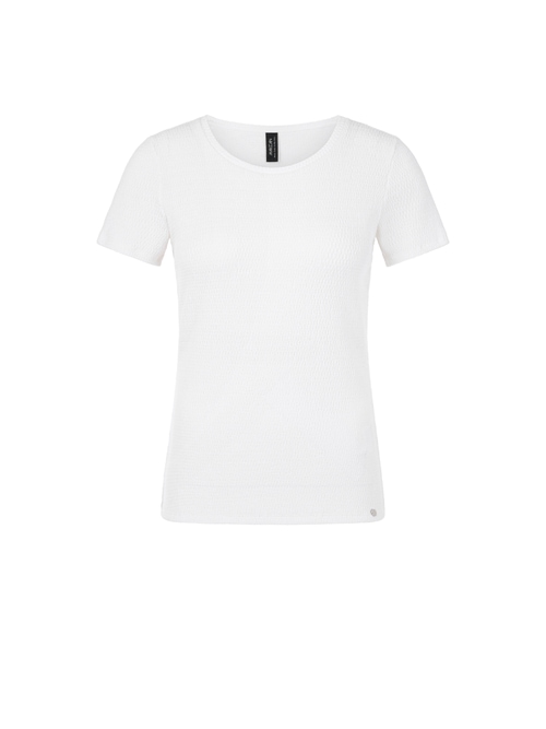 Marc Cain Women's White Fitted Short-Sleeved Shirt, 10 (N2)