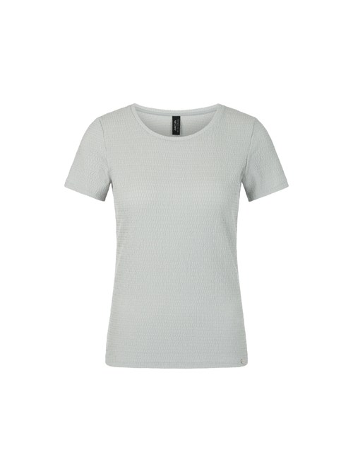 Marc Cain Women's Grey Fitted Short-Sleeved Shirt, 10 (N2)