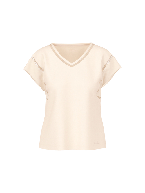 Marc Cain Women's White Shirt With Cotton Voile, 18 (N6)