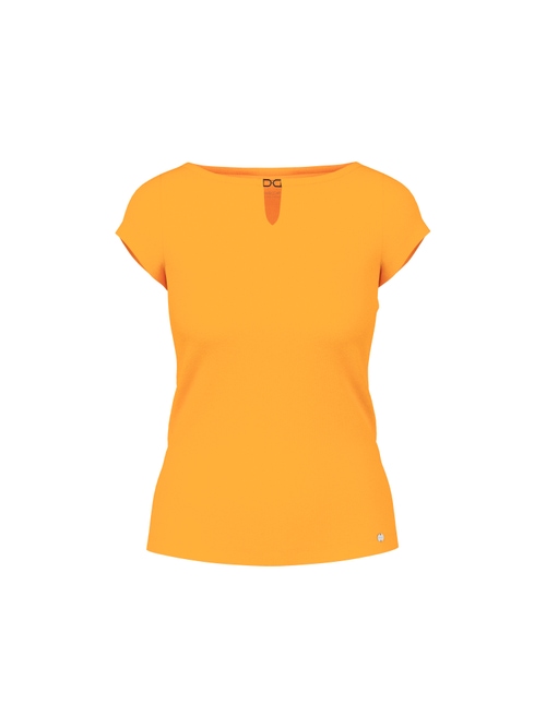 Marc Cain Women's Yellow Stretch Cotton Shirt With Cut-Out, 10 (N2)