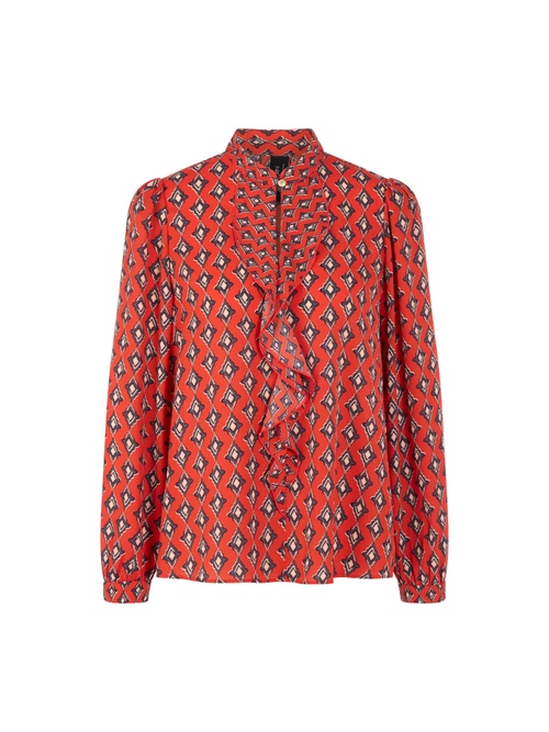 Marc Cain Women's Red Flowing Blouse ‘Rethink Together’, 14 (N4)