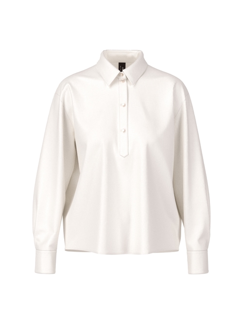 Marc Cain Women's White Classic Style Blouse ‘Rethink Together’, 10 (N2)