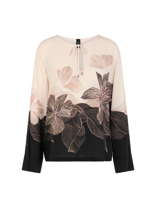Marc Cain Women's Black ‘Rethink Together’ Floral Print Blouse, 16 (N5)