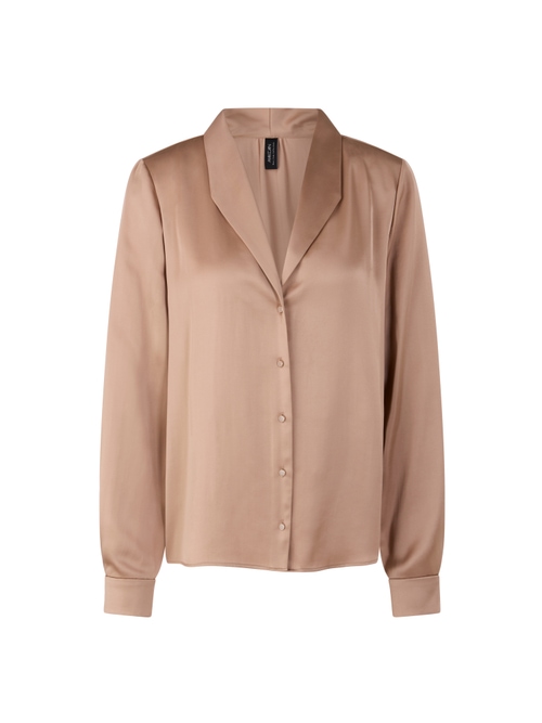 Marc Cain Women's Brown Blouse With Lapel Collar, 20 (N7)