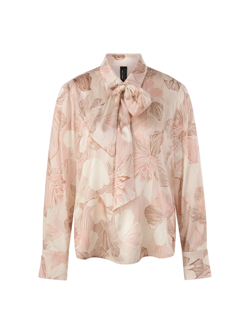 Marc Cain Women's Red Silk Blend Bow Blouse, 10 (N2)