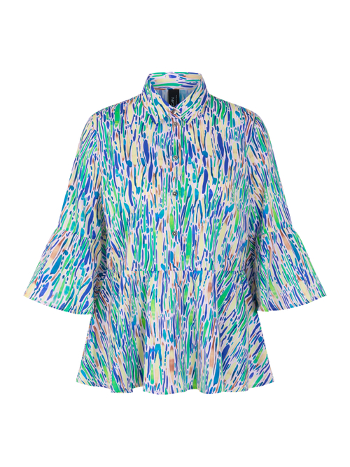 Marc Cain Women's Red Feminine Blouse With Confetti Print, 10 (N2)
