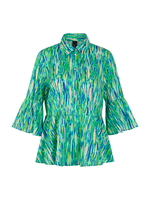 Marc Cain Women's Green Feminine Blouse With Confetti Print, 20 (N7)