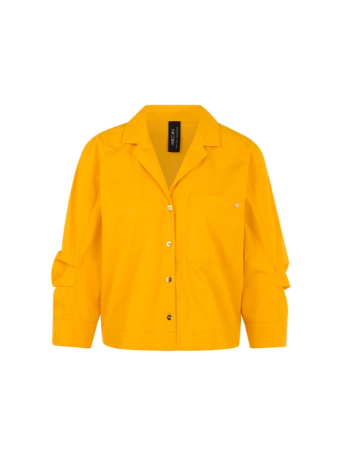 Marc Cain Women's Yellow Casual Cropped Blouse, 8 (N1)