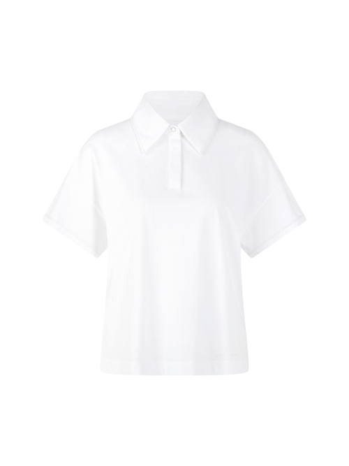 Marc Cain Women's White Loose-Fitting Polo Shirt, 20 (N7)