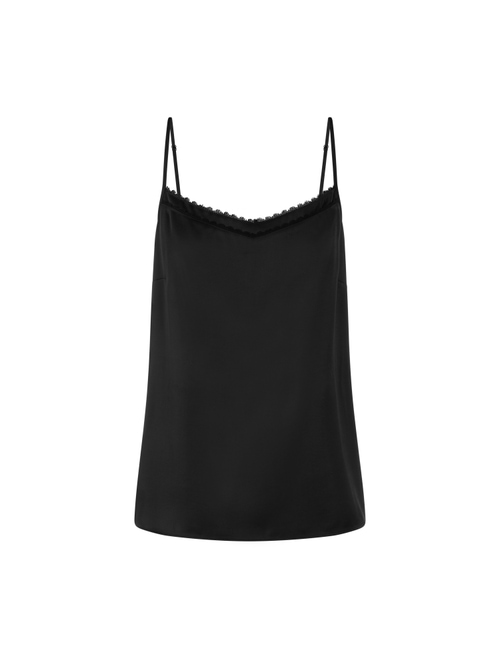 Marc Cain Women's Black Elegant Strap Top With Lace, 14 (N4)