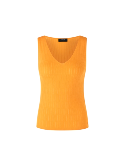 Marc Cain Women's Yellow Sleeveless Fine Knit Top, 12 (N3)