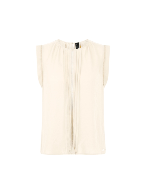 Marc Cain Women's White Top With Lace And Pintucks, 18 (N6)