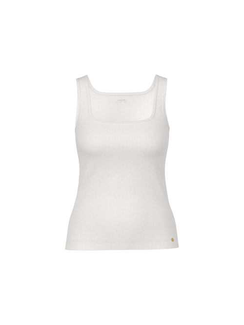 Marc Cain Women's White Ribbed Top Made From Modal Stretch, 20 (N7)