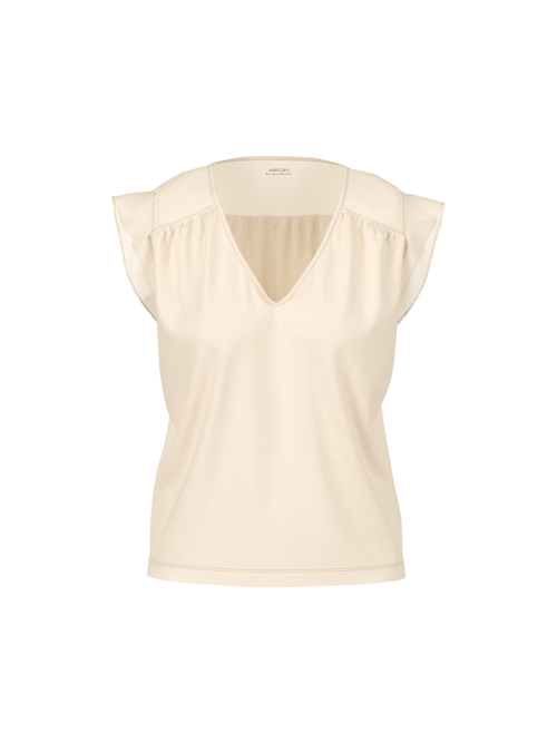 Marc Cain Women's White Cotton Stretch Top, 10 (N2)