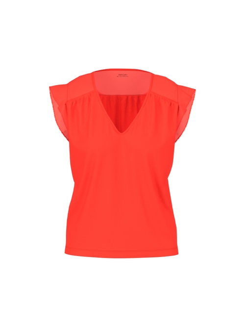 Marc Cain Women's Red Cotton Stretch Top, 10 (N2)