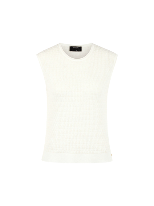 Marc Cain Women's White ‘Knitted In Germany’ Viscose Top, 18 (N6)