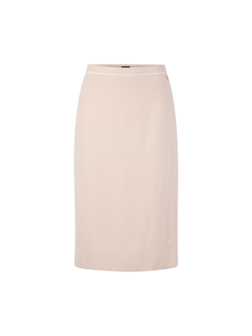 Marc Cain Women's White ‘Rethink Together’ Fine Knit Midi Skirt, 8 (N1)