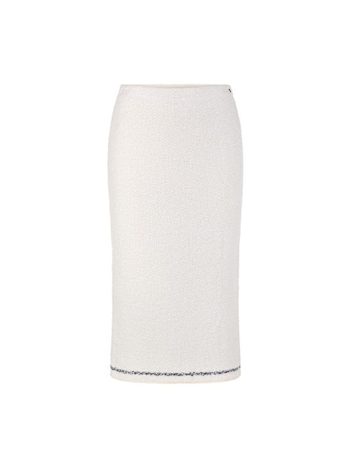 Marc Cain Women's White ‘Knitted In Germany’ Midi Skirt, 8 (N1)
