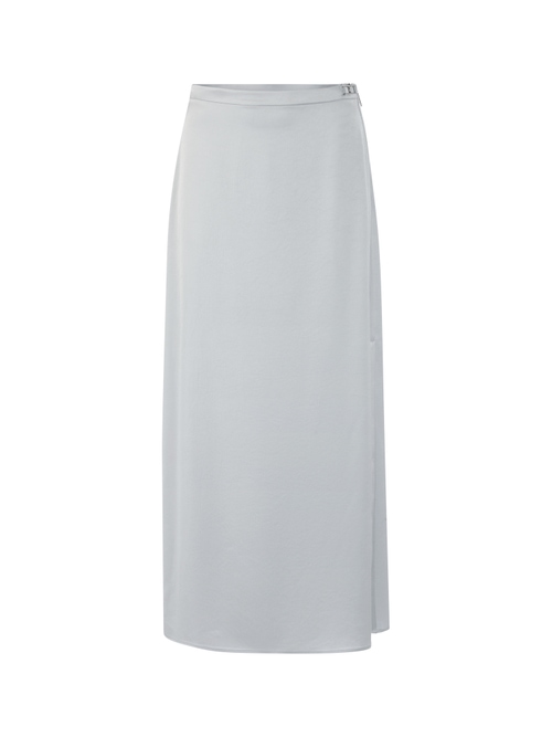 Marc Cain Women's Grey Midi Skirt With Silky Sheen, 14 (N4)