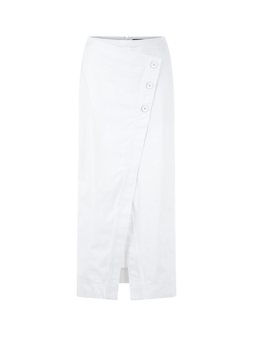 Marc Cain Women's White ‘Rethink Together’ Denim Skirt, 20 (N7)