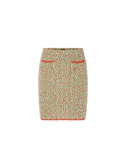 Marc Cain Women's Red ‘Knitted In Germany’ Bouclé Skirt, 8 (N1)