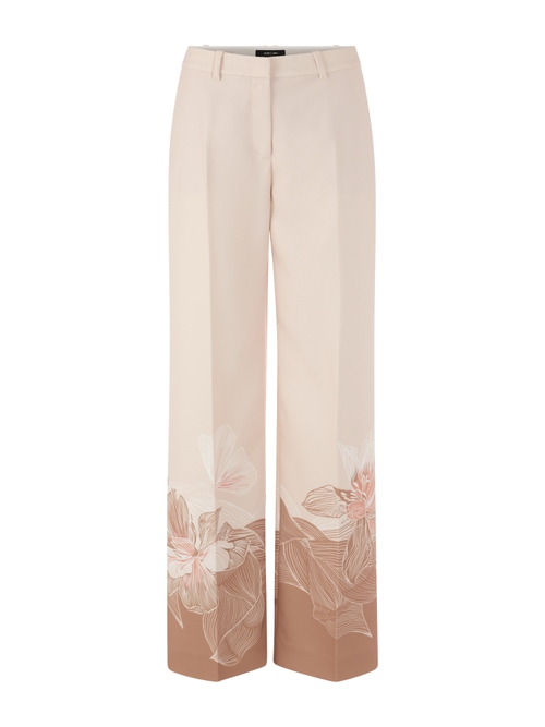 Marc Cain Women's Brown Wukari Wide High Waist Fabric Trousers, 10 (N2)