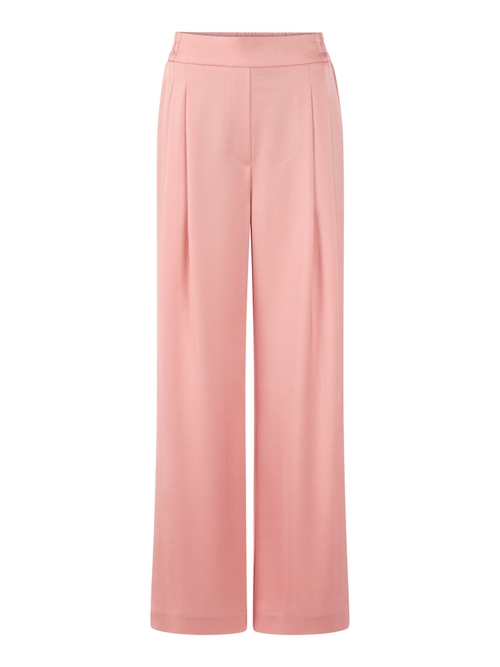 Marc Cain Women's Red Wedi Wide-Fit Trousers With Pleats, 12 (N3)