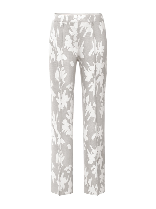Marc Cain Women's Grey Wukari Wide Fit Fabric Trousers, 18 (N6)