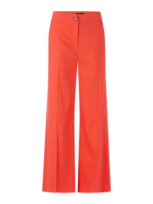 Marc Cain Women's Red Waukee Linen-Viscose Trousers, 20 (N7)