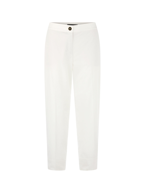 Marc Cain Women's White Renton Cotton Blend Trousers, 16 (N5)