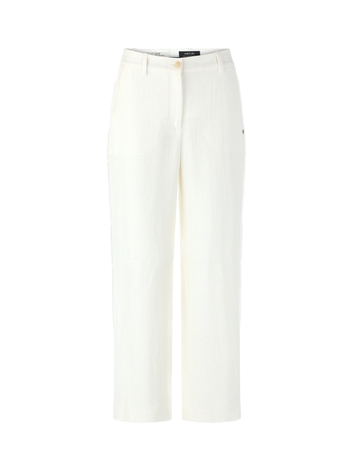 Marc Cain Women's White Wukari Linen-Viscose Blend Trousers, 16 (N5)