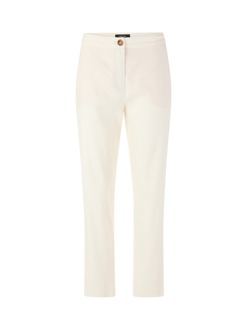 Marc Cain Women's White Fordon Linen-Viscose Trousers, 14 (N4)