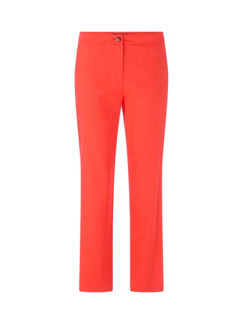 Marc Cain Women's Red Fordon Linen-Viscose Trousers, 12 (N3)