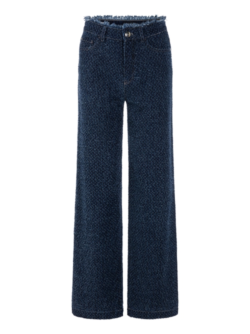 Marc Cain Women's Blue Wigan Jeans In Tweed Look, 8 (N1)