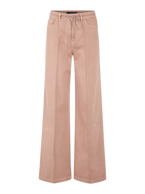 Marc Cain Women's Brown Warri Wide Jeans With Rhinestone Cord, 8 (N1)