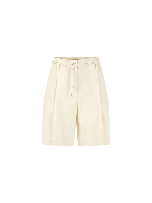 Marc Cain Women's White Warangal Linen Blend Shorts, 18 (N6)