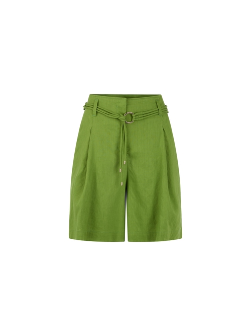 Marc Cain Women's Green Warangal Linen Blend Shorts, 18 (N6)