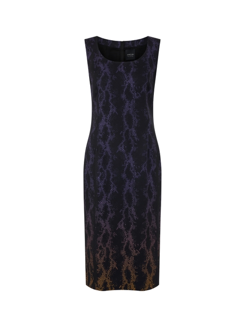 Marc Cain Women's Black Sheath Dress With Snake Print, 8 (N1)