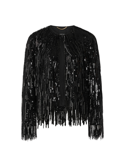 Marc Cain Women's Black Glamorous Jacket With Sequins, 8 (N1)