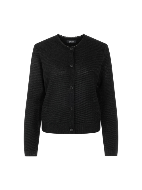 Marc Cain Women's Black Cardigan In New Wool Blend, 18 (N6)