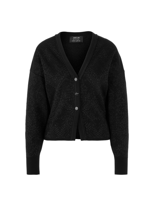 Marc Cain Women's Black Knitted In Germany Cardigan, 12 (N3)