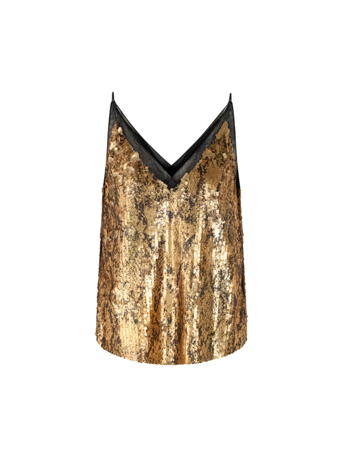 Marc Cain Women's Yellow Sequinned Party Top, 8 (N1)