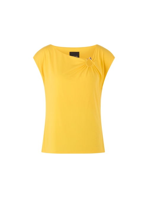 Marc Cain Women's Yellow Stretch Top With Cut-Out, 10 (N2)