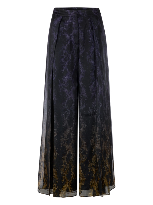 Marc Cain Women's Black Warangal Trousers With Snake Print, 10 (N2)