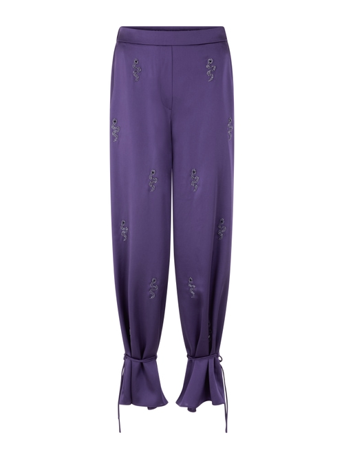 Marc Cain Women's Violet Welkom Snake Embellishment Trousers, 8 (N1)